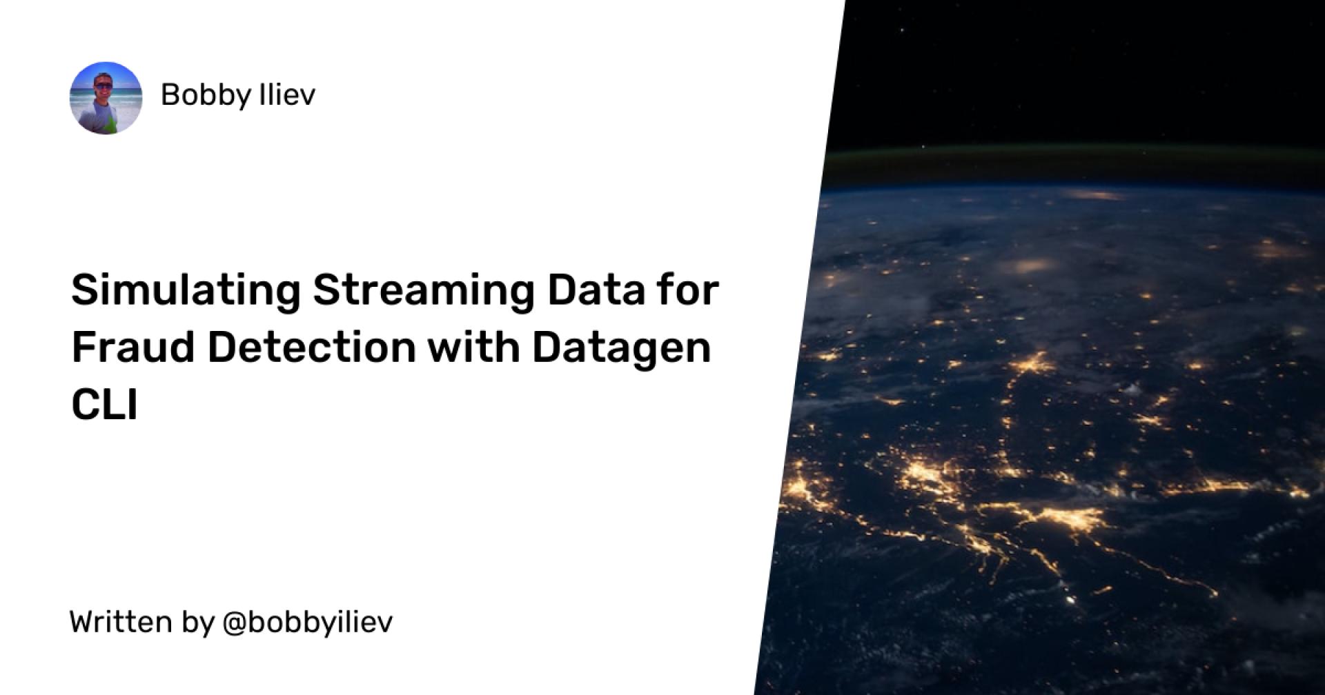 Simulating Streaming Data for Fraud Detection with Datagen CLI